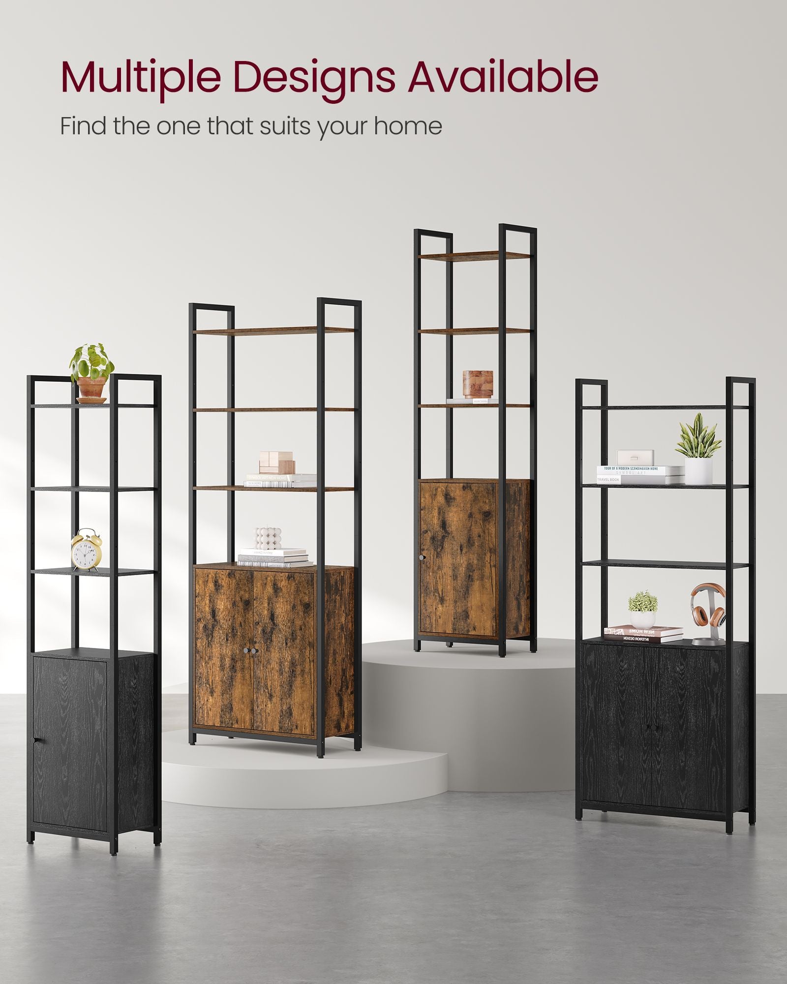 Bookcase - Stable (as per original - Black - with Doors
