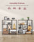 4-Tier Bookshelf - Wood - Rustic Brown - Freestanding Storage Shelf
