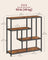 4-Tier Bookshelf - Wood - Rustic Brown - Freestanding Storage Shelf