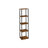 Five Tier Storage Shelf - Wood - Rustic Brown