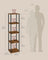 Five Tier Storage Shelf - Wood - Rustic Brown