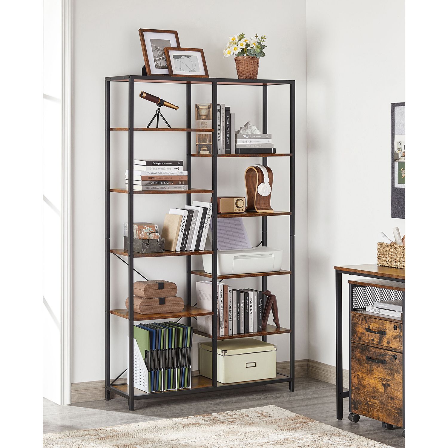 Bookshelf - Wood - Black