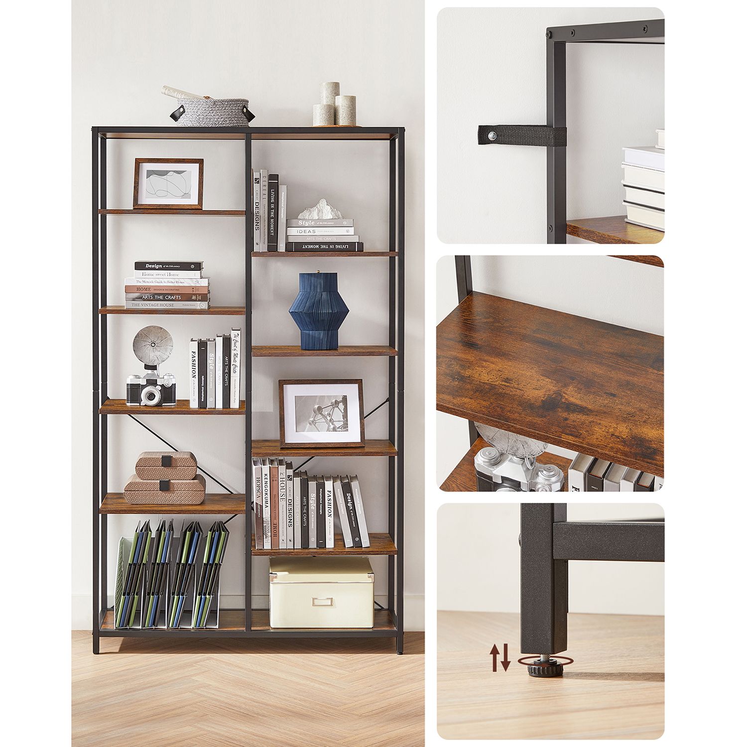 Bookshelf - Wood - Black