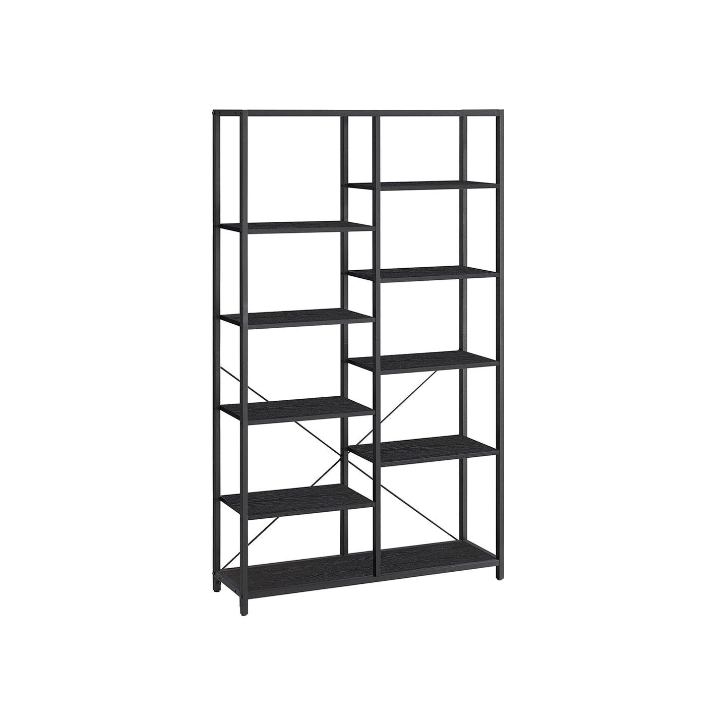 5-Tier Bookcase - Metal - Black
