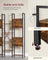 Bookcase - Metal - Rustic Brown - 14 Shelves