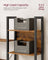 Bookcase - Metal - Rustic Brown - 14 Shelves