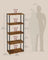 Five Tier Storage Shelf - Wood - Rustic Brown - Sturdy Design for Everyday Use