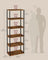 Six-Tier Storage Shelf - Engineered Wood - Rustic Brown - Sturdy Design for Everyday Needs