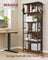 Bookcase - 6-Tier with Hooks - Wood - Rustic Brown