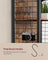Bookcase - 6-Tier with Hooks - Wood - Rustic Brown