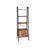 Bookcase - Steel - Rustic Brown - 4 Shelves with Cupboard