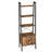 Bookcase - Particleboard and Metal - Rustic Brown - with Cupboard