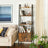 Bookcase - Steel - Rustic Brown - 4 Shelves with Cupboard
