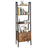 Bookcase - Steel - Rustic Brown - 4 Shelves with Cupboard
