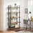 5-Layer Bookcase - Wood - Rustic Brown