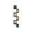 5-Tier Corner Floating Wall Shelf - PVC Rattan - Ash Black - Space-Saving Zigzag Design