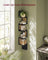 5-Tier Corner Floating Wall Shelf - PVC Rattan - Ash Black - Space-Saving Zigzag Design