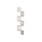 5-Tier Corner Floating Wall Shelf - PVC Rattan - Oatmeal Beige - Space-Saving Zigzag Design