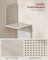 5-Tier Corner Floating Wall Shelf - PVC Rattan - Oatmeal Beige - Space-Saving Zigzag Design