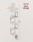 5-Tier Corner Floating Wall Shelf - PVC Rattan - Oatmeal Beige - Space-Saving Zigzag Design
