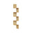 5-Tier Wall-Mounted Corner Shelf - Space-Saving with PVC Rattan Sides - Oak Beige - Zigzag Design