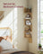 5-Tier Wall-Mounted Corner Shelf - Space-Saving with PVC Rattan Sides - Oak Beige - Zigzag Design
