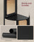 5-Tier Corner Shelf - Metal - Ebony Black - Rattan Effect Sides