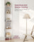 5-Tier Corner Shelf - Metal - Oatmeal Beige - Rattan Effect Sides