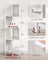 5-Tier Corner Shelf - Metal - Oatmeal Beige - Rattan Effect Sides