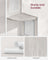 5-Tier Corner Shelf - Metal - Oatmeal Beige - Rattan Effect Sides