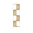 Corner Shelf - Metal - Oak Beige - 5-Tier with Rattan Effect Sides