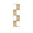 5-Tier Corner Shelf - Metal - Ebony Black - Rattan Effect Sides