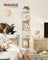 5-Tier Corner Bookshelf - Metal - Black - Rattan Effect Sides