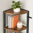 5-Tier Corner Shelf - Industrial Wood - Rustic Brown and Black - Multipurpose Design