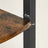 5-Tier Corner Shelf - Industrial Wood - Rustic Brown and Black - Multipurpose Design
