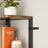 5-Tier Corner Shelf - Industrial Wood - Rustic Brown and Black - Multipurpose Design