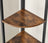 5-Tier Corner Shelf - Industrial Wood - Rustic Brown and Black - Multipurpose Design