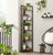 Corner Shelf - Wood - Rustic Brown and Black - 5-Tier Multipurpose Design