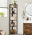Corner Shelf - Wood - Rustic Brown and Black - 5-Tier Multipurpose Design