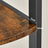 Corner Shelf - Wood - Rustic Brown and Black - 5-Tier Multipurpose Design