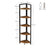 Corner Shelf - Wood - Rustic Brown and Black - 5-Tier Multipurpose Design
