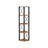 5 Tier Corner Shelf - Engineered Wood - Rustic Brown and Black - Multipurpose Storage Unit