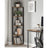 5 Tier Corner Shelf - Engineered Wood - Rustic Brown and Black - Multipurpose Storage Unit