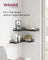 Set of 2 L-Shaped Floating Shelves - Engineered Wood - Black - Simple Installation