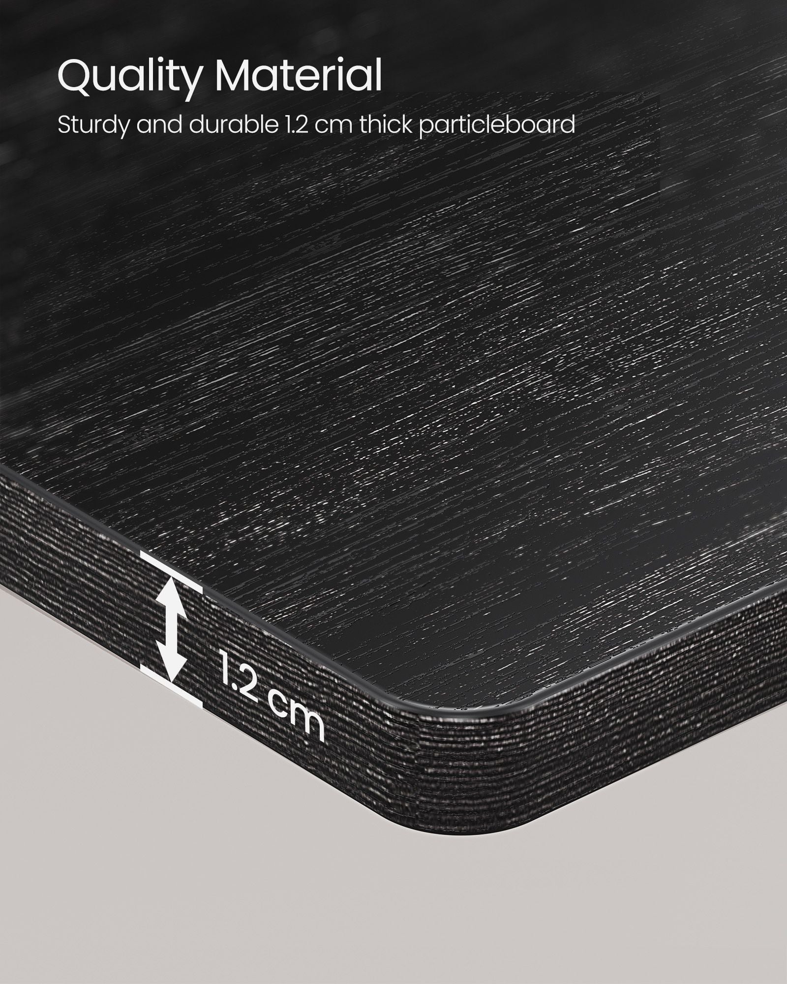 Set of 2 L-Shaped Floating Shelves - Engineered Wood - Black - Simple Installation