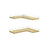 Set of 2 L-Shaped Floating Shelves - Engineered Wood - Black - Simple Installation