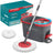 Spin Mop Set - With Wringer Bucket and Pads - Grey, Red