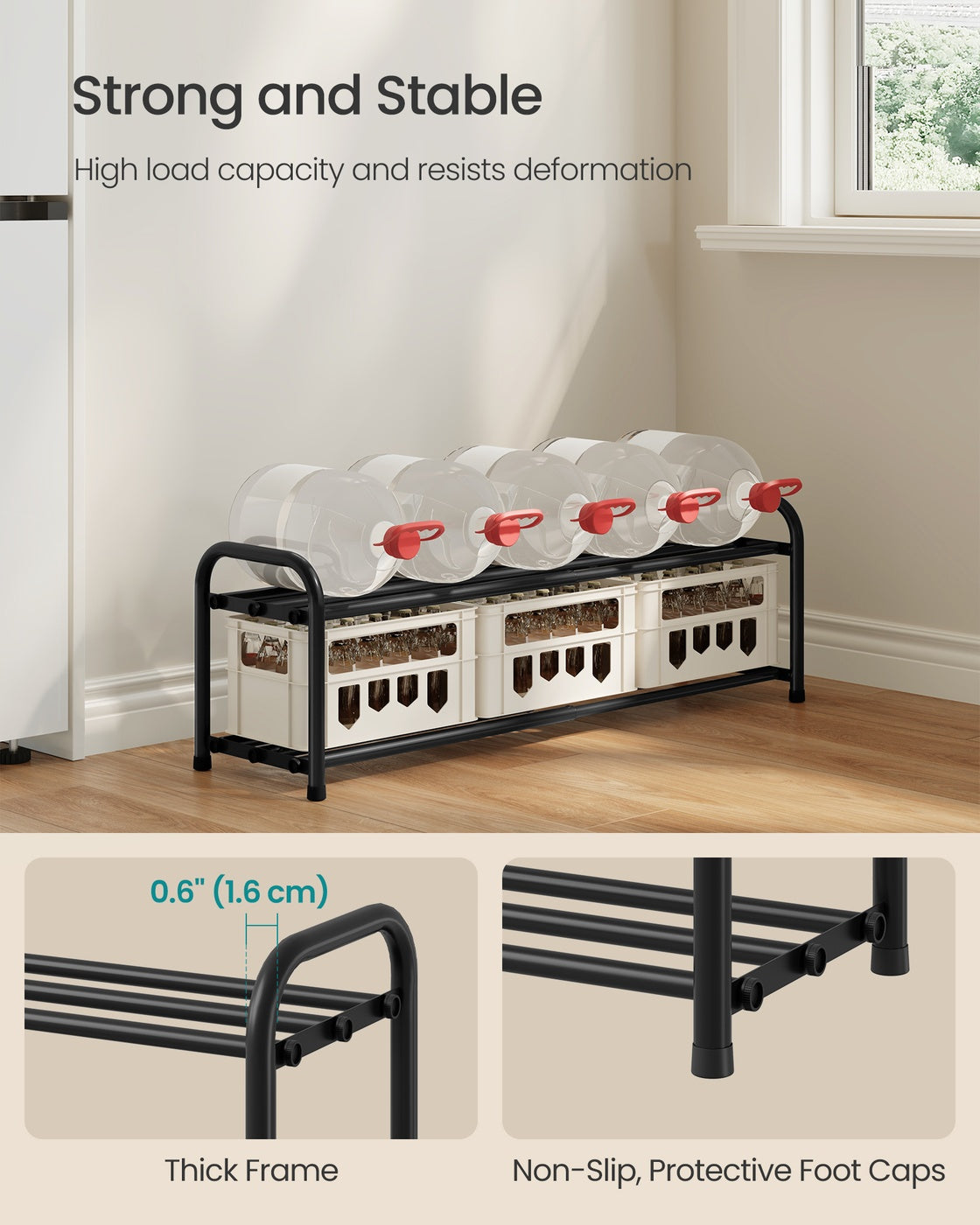 Expandable Shoe Rack - 2-Tier - Steel - Adjustable Shelves
