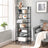 8-Tier Slim Shoe Rack - Metal - Black