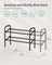 Expandable Shoe Rack - Metal - Ink Black - Adjustable 2-Tier Storage Solution